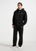 Avery - Unisex Neoprene Relaxed fit Sweatpants - Black