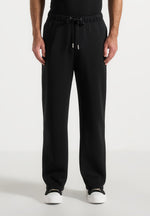 Avery - Unisex Neoprene Relaxed fit Sweatpants - Black