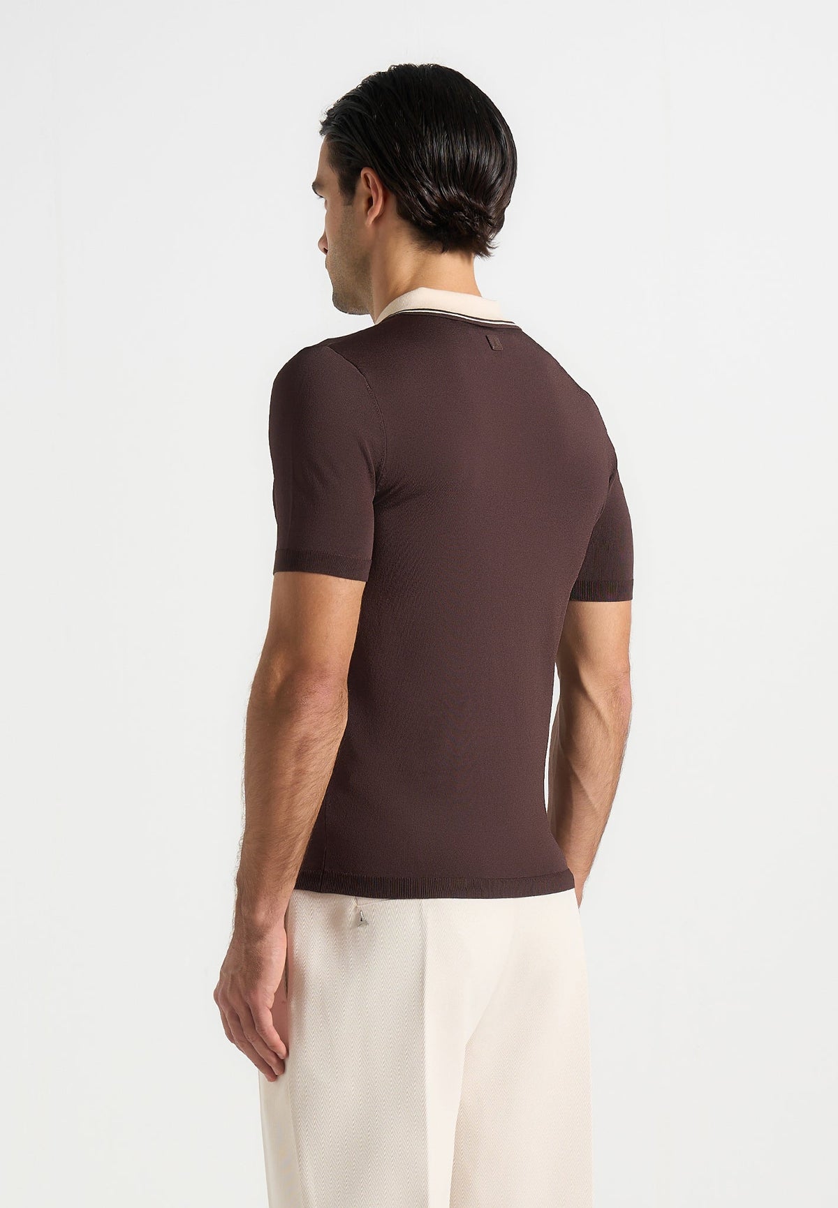 roux-contrast-detail-luxe-knit-polo-shirt-brown