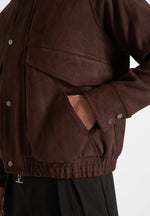 romain-unisex-funnel-neck-suede-relaxed-bomber-jacket