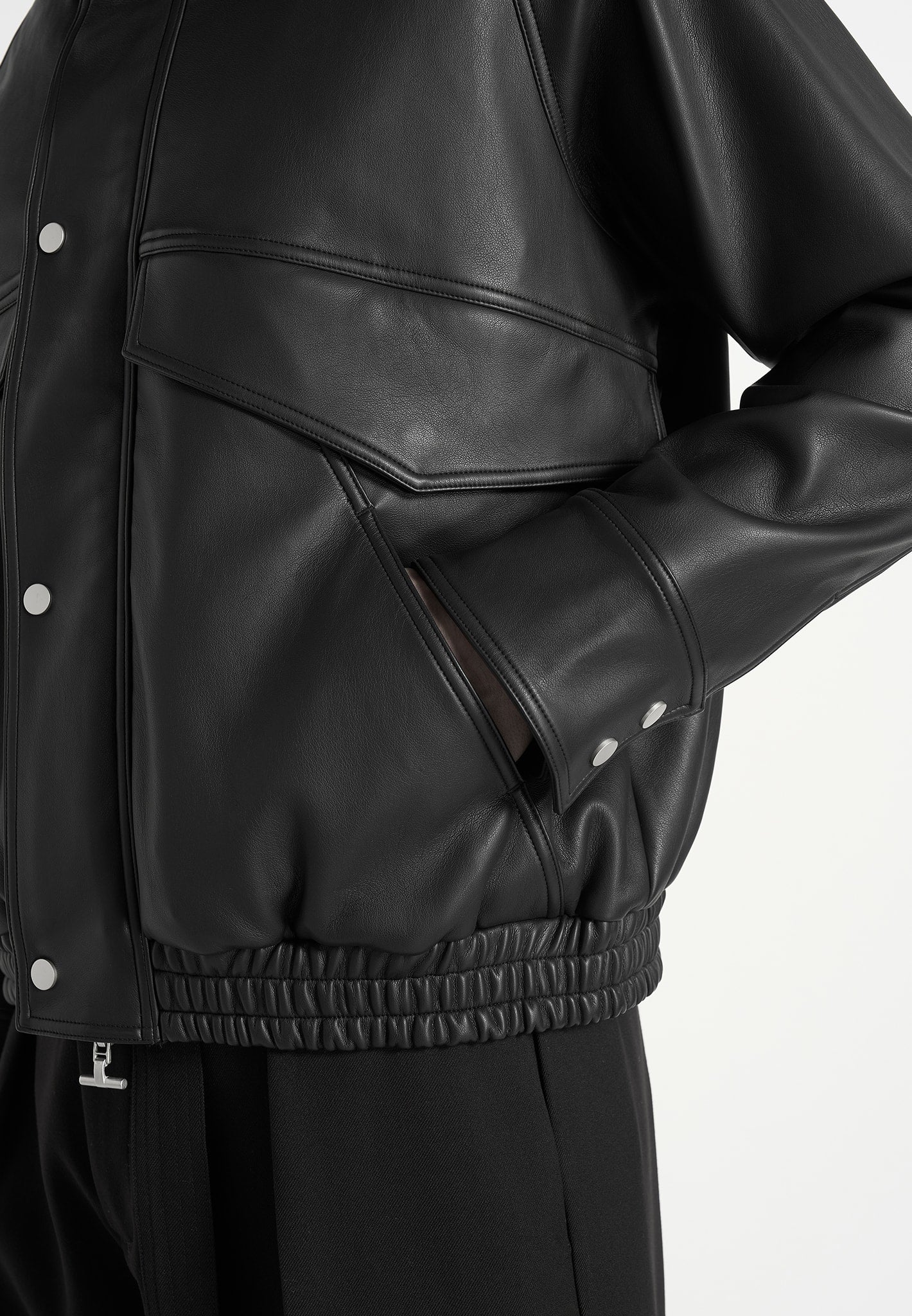 romain-unisex-funnel-neck-leather-relaxed-bomber-jacket