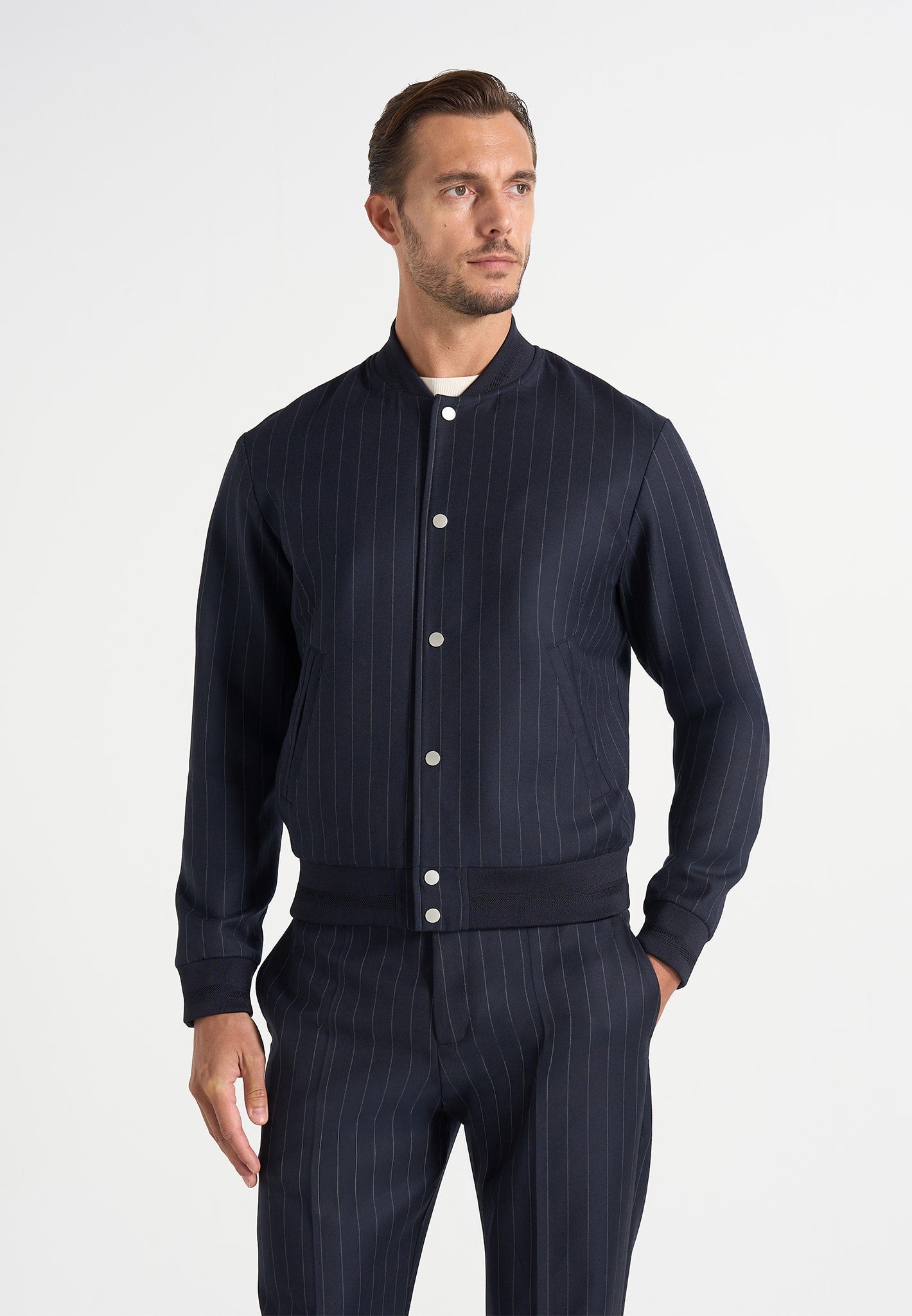 savin-pinstripe-bomber-jacket-navynew