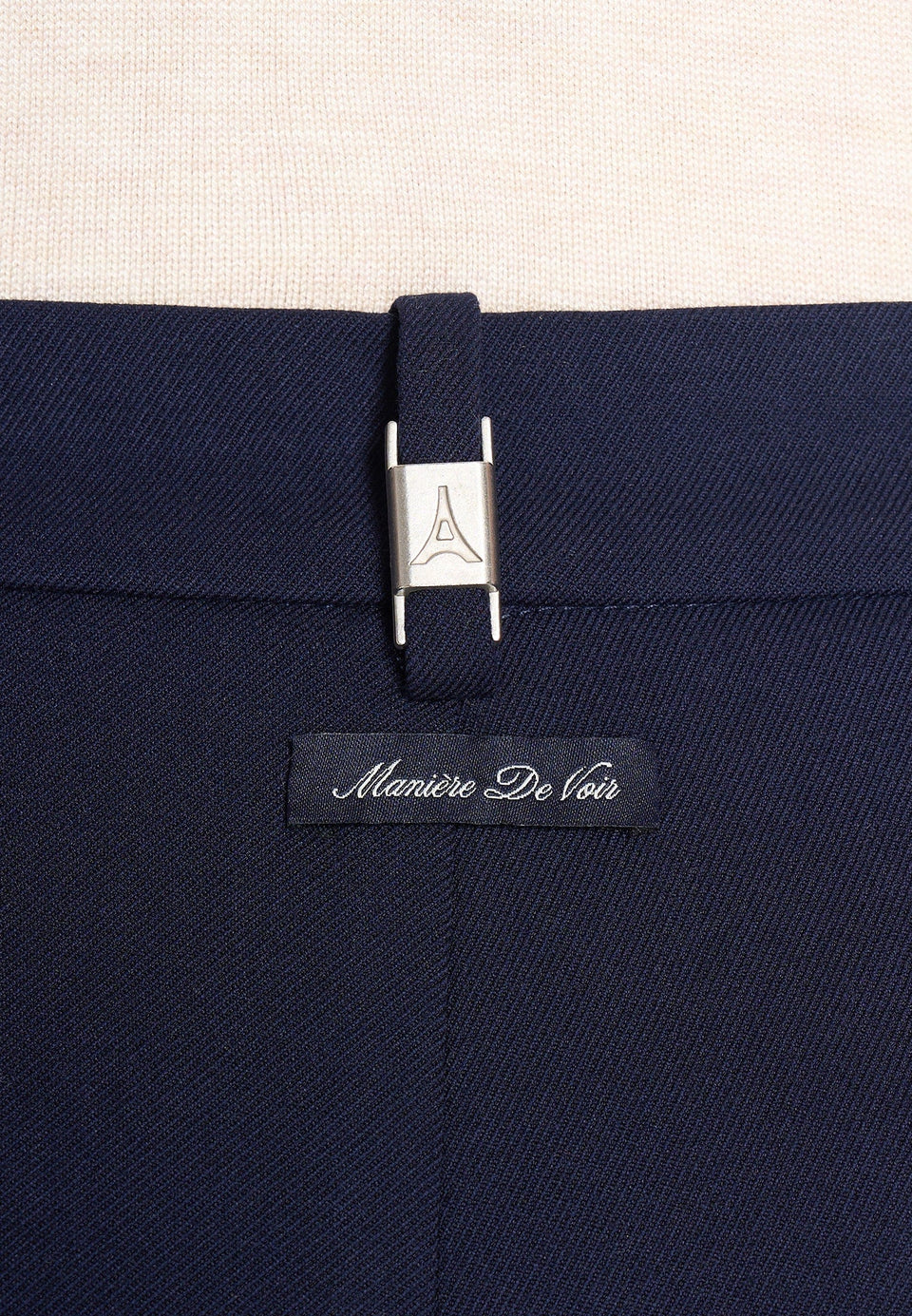 Pierre - Twin Pleat Tailored Pants - Navy