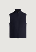 Levi - Zip-Through Wool-Blend Tailored Gilet - Dark Navy