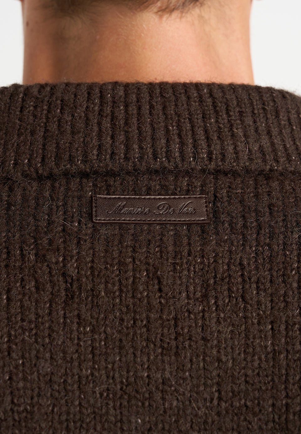 Finn - Brushed Wool-Blend Polo Knit Sweater - Brown