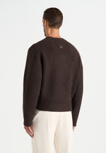 Remi - Signature Ribbed Wool-Blend V-Neck Sweater - Dark Brown