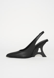 Sling Back Eiffel Heel - Black