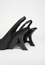 Sling Back Eiffel Heel - Black
