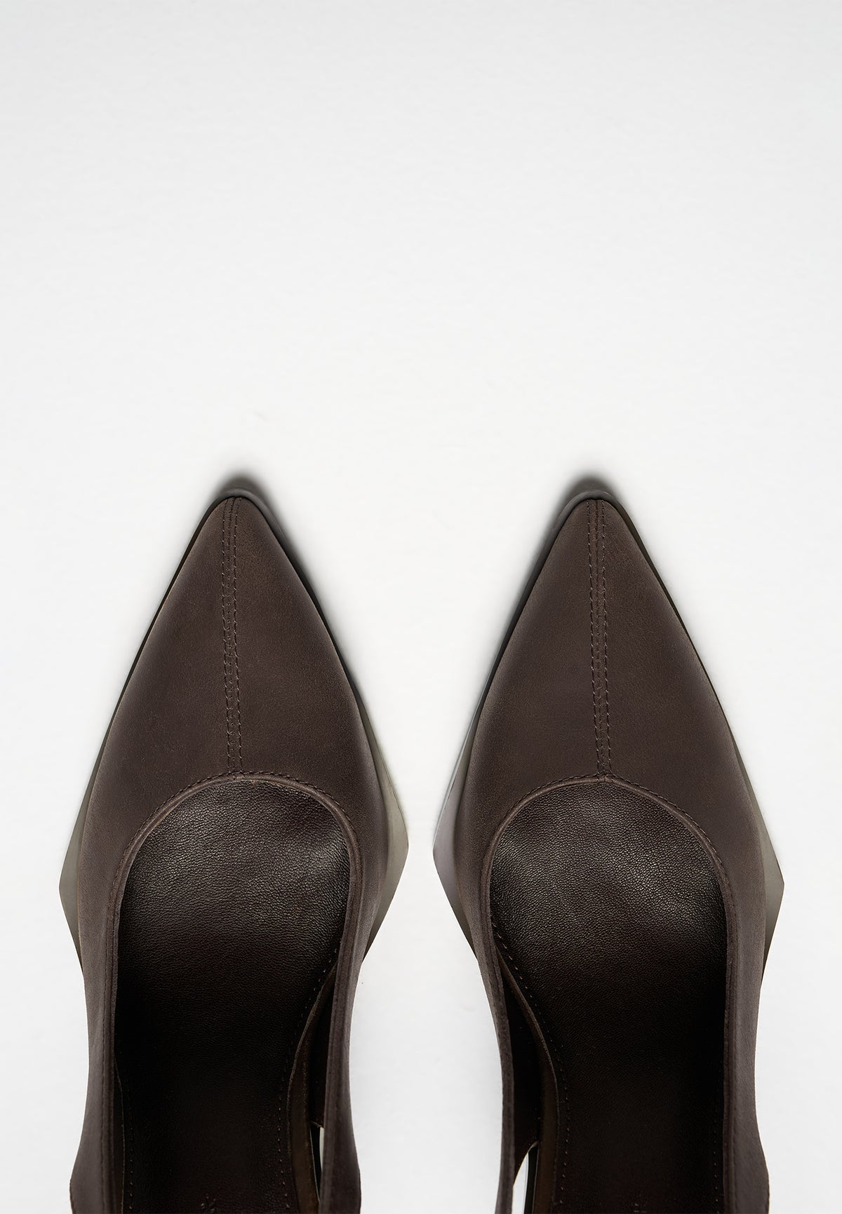 Sling Back Eiffel Heel - Brown