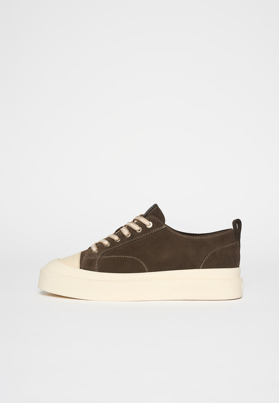 Vienna - Suede Contrast Stitch Sneaker - Brown