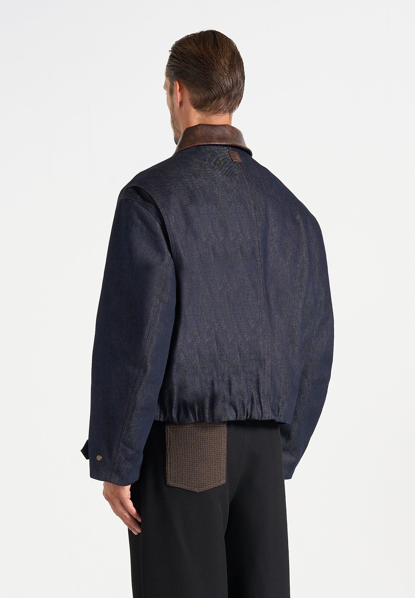 Cameron - Unisex Oversized Denim Bomber Jacket - Indigo