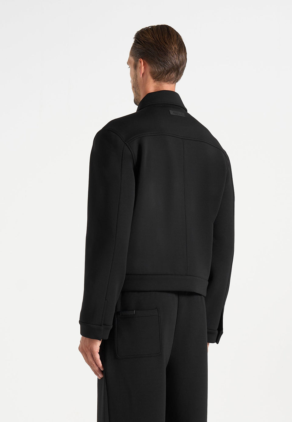 Kairo - Neoprene Trucker Jacket - Black