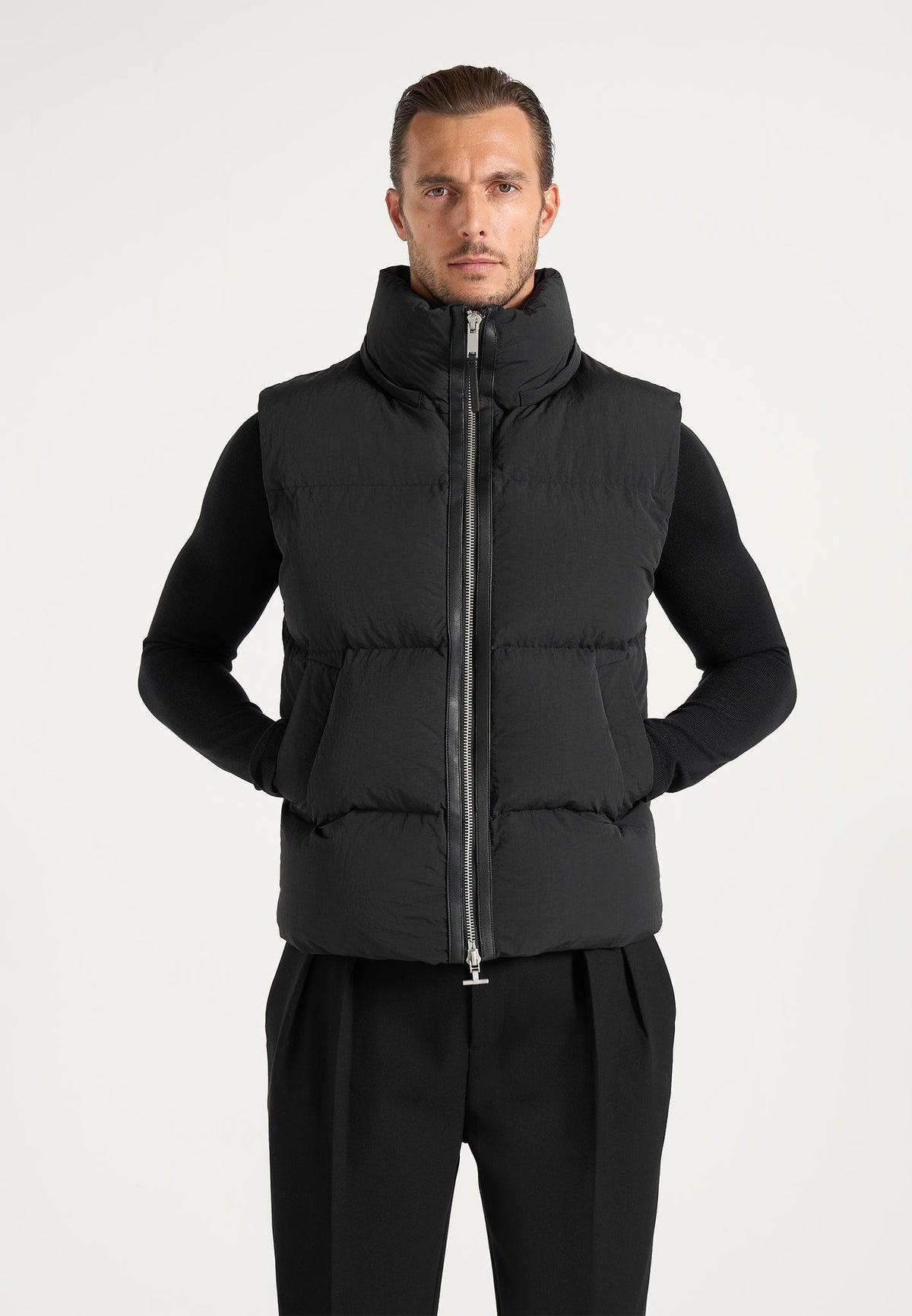 Eric - 2-in-1 Puffer/Gilet Jacket - Black