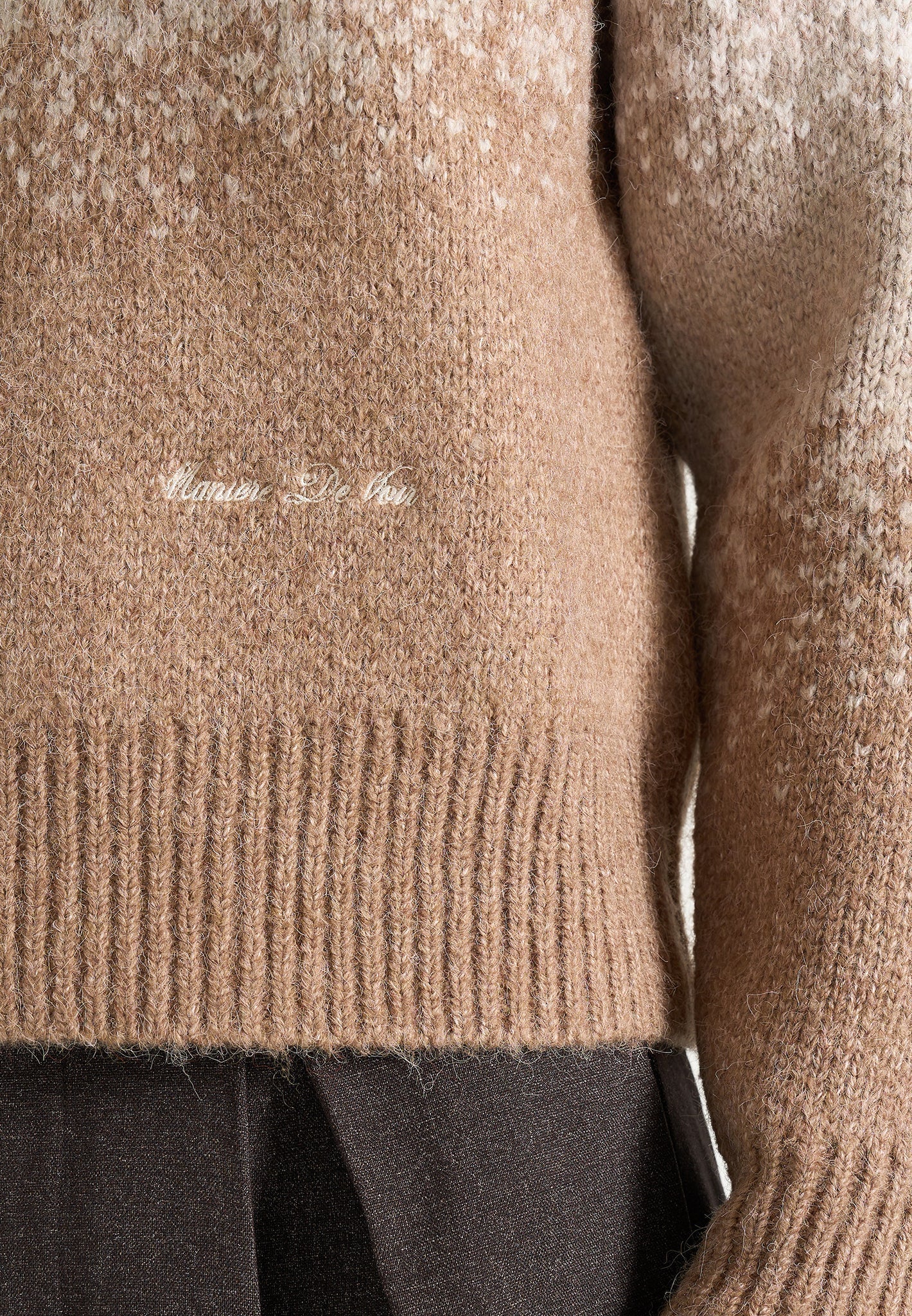 Yani - Ombré Wool Crewneck Sweater - Beige