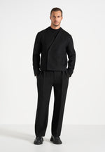Loris - Kimono Minimal Wool Jacket - Black