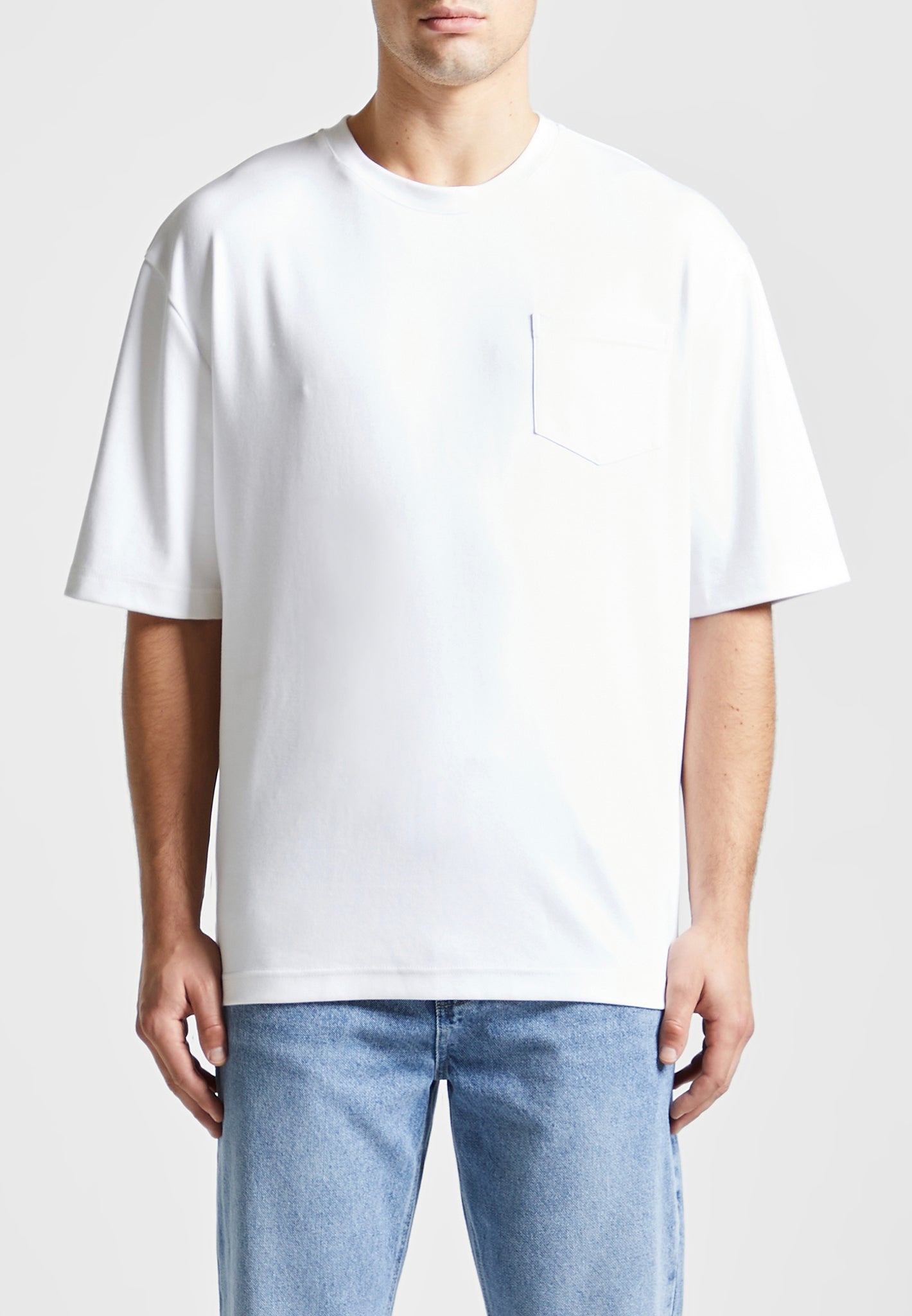 Éternel Oversized Fit Cotton T-Shirt USA | Voir - De Manière White