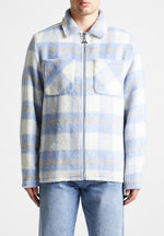 Checked-wool-shacket-blue