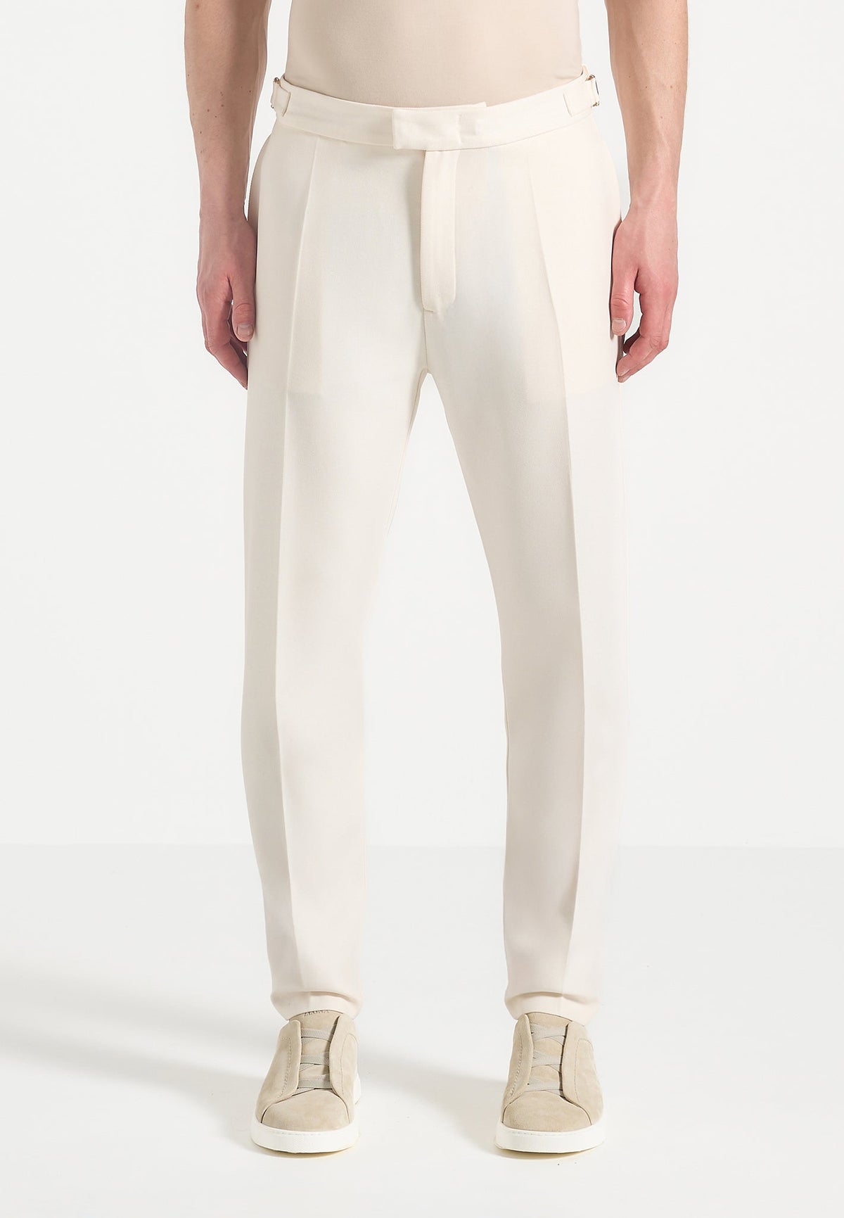 Hubert - Slim Fit Tailored Pants - Off White