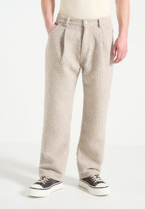 Arnault - Boucle Pleated Jeans - Beige