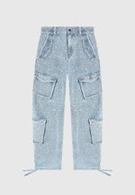 high-waisted-boucle-denim-cargo-pants-blue