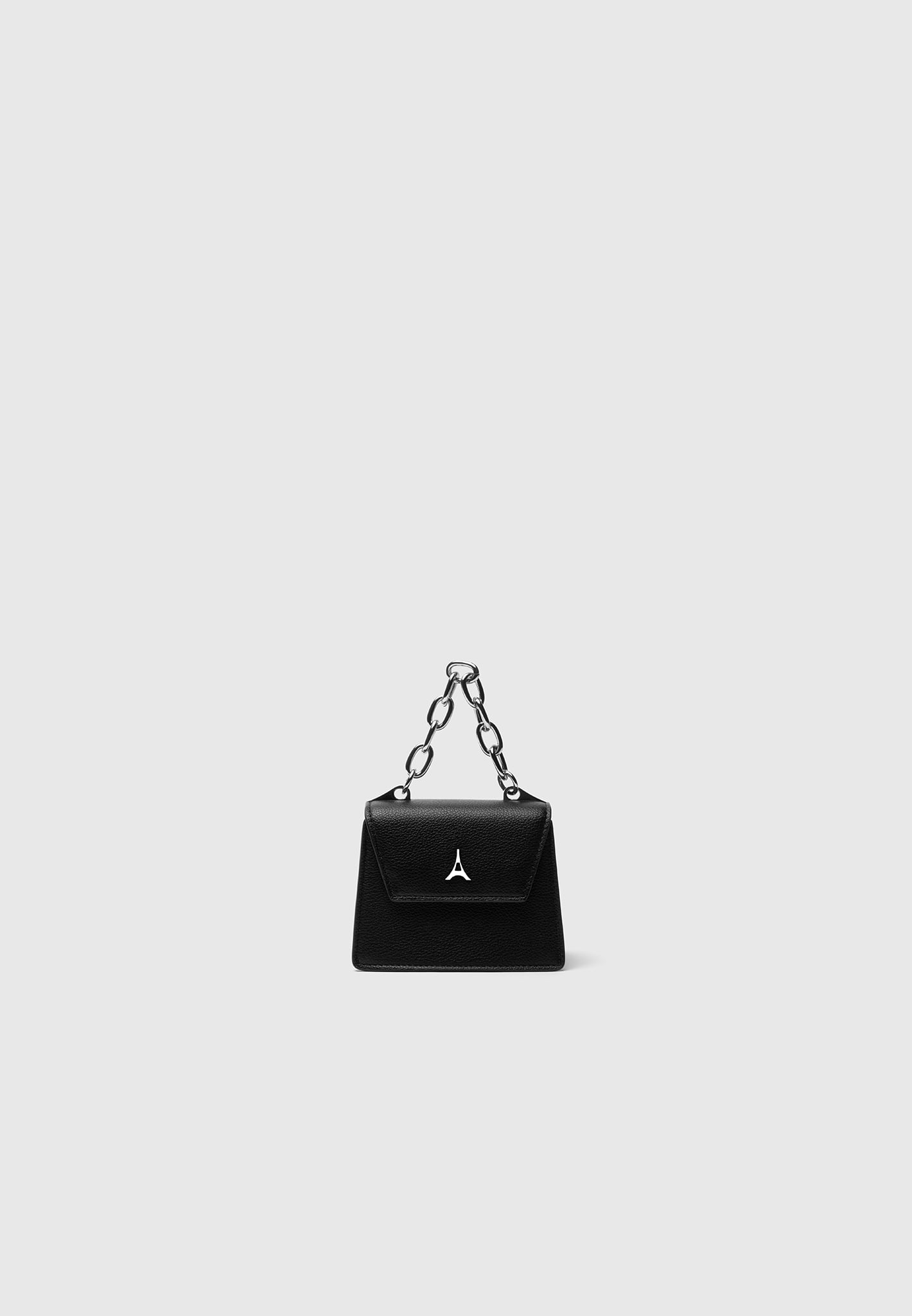 Womens Asymmetric Flap Mini City Bag Black