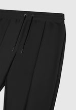 neoprene-tapered-fit-pintuck-joggers-black