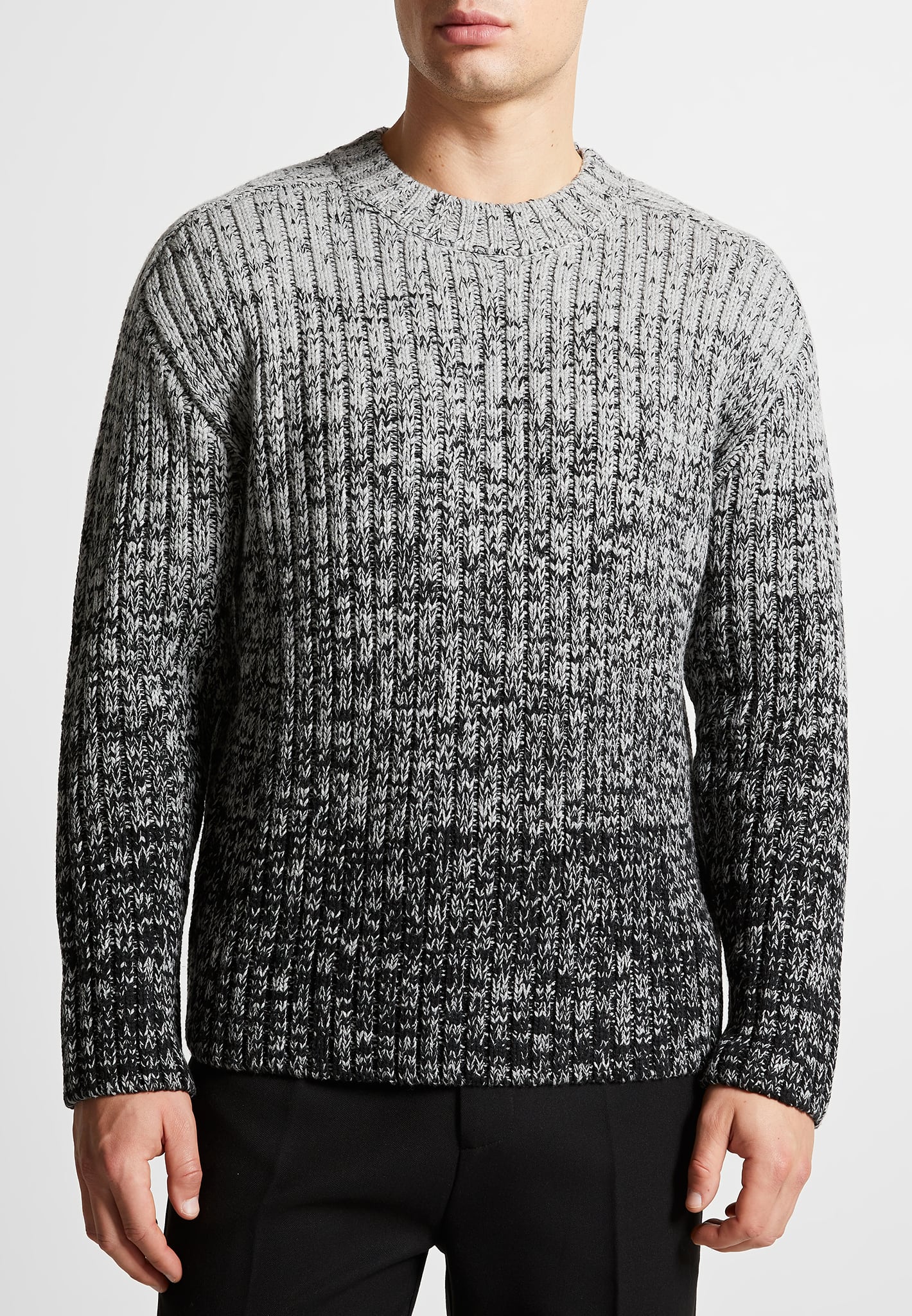 ombre-chunky-knit-jumper-grey-black