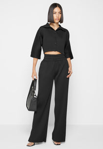 Pleated Trousers - Black