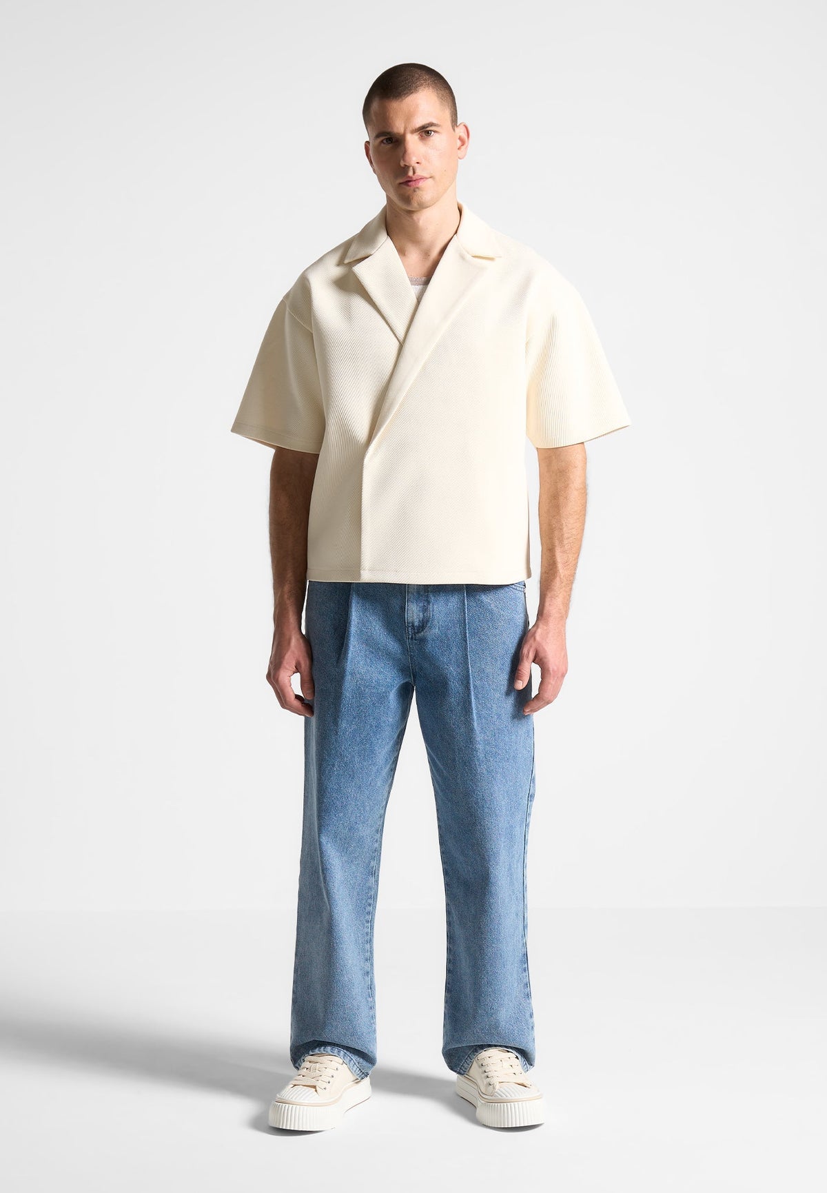 Arnault - Pleated Jeans - Washed Blue