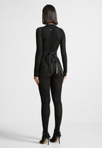 pointelle-knit-jumpsuit-with-belt-black