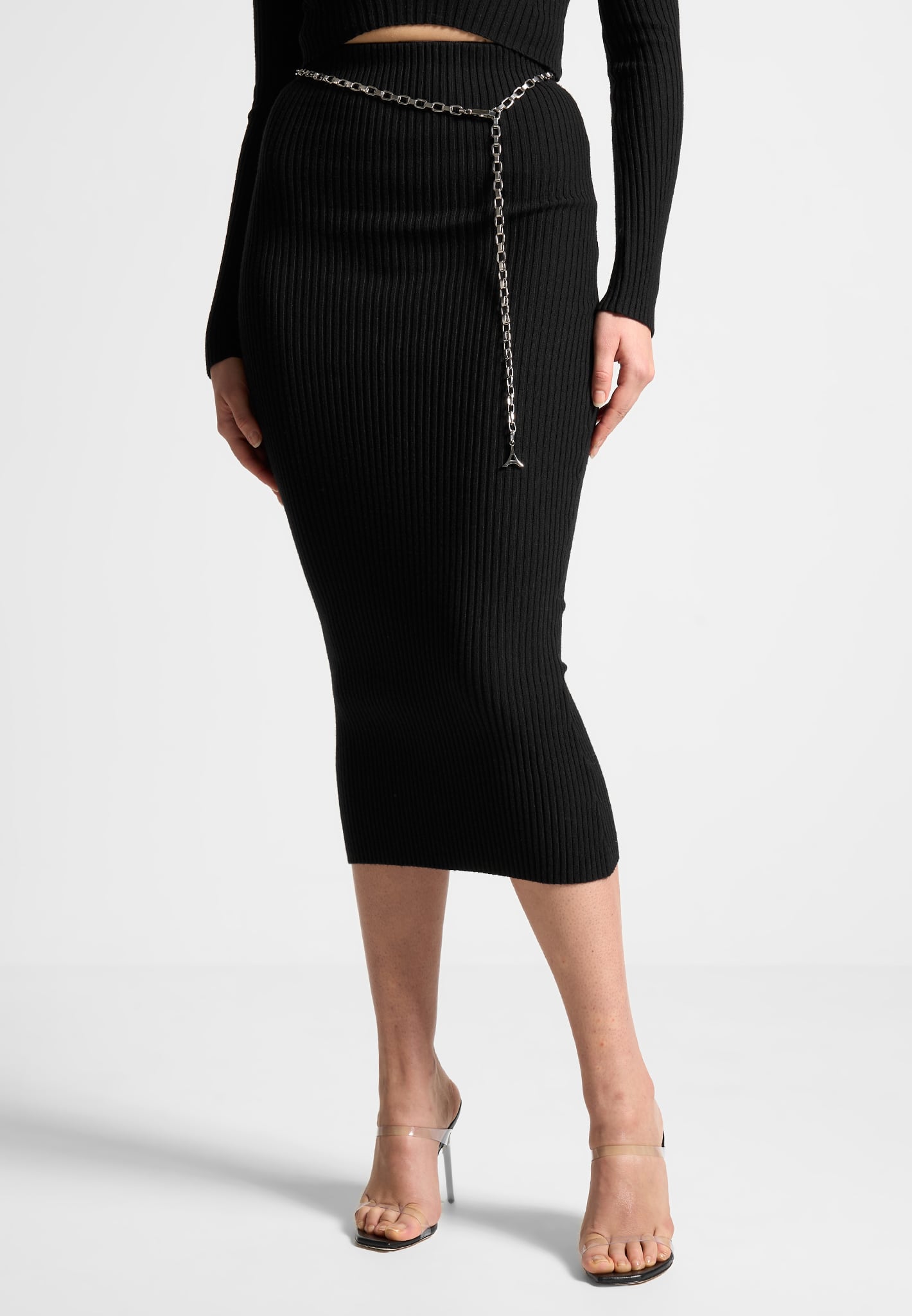 ribbed-knit-midaxi-skirt-with-chain-belt-black