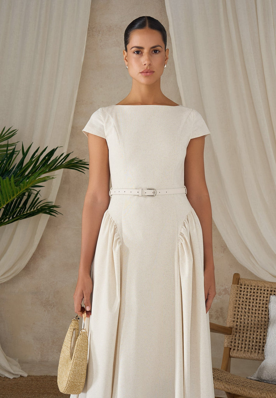 gaia-linen-boat-neck-belted-pleated-midi-dress-natural