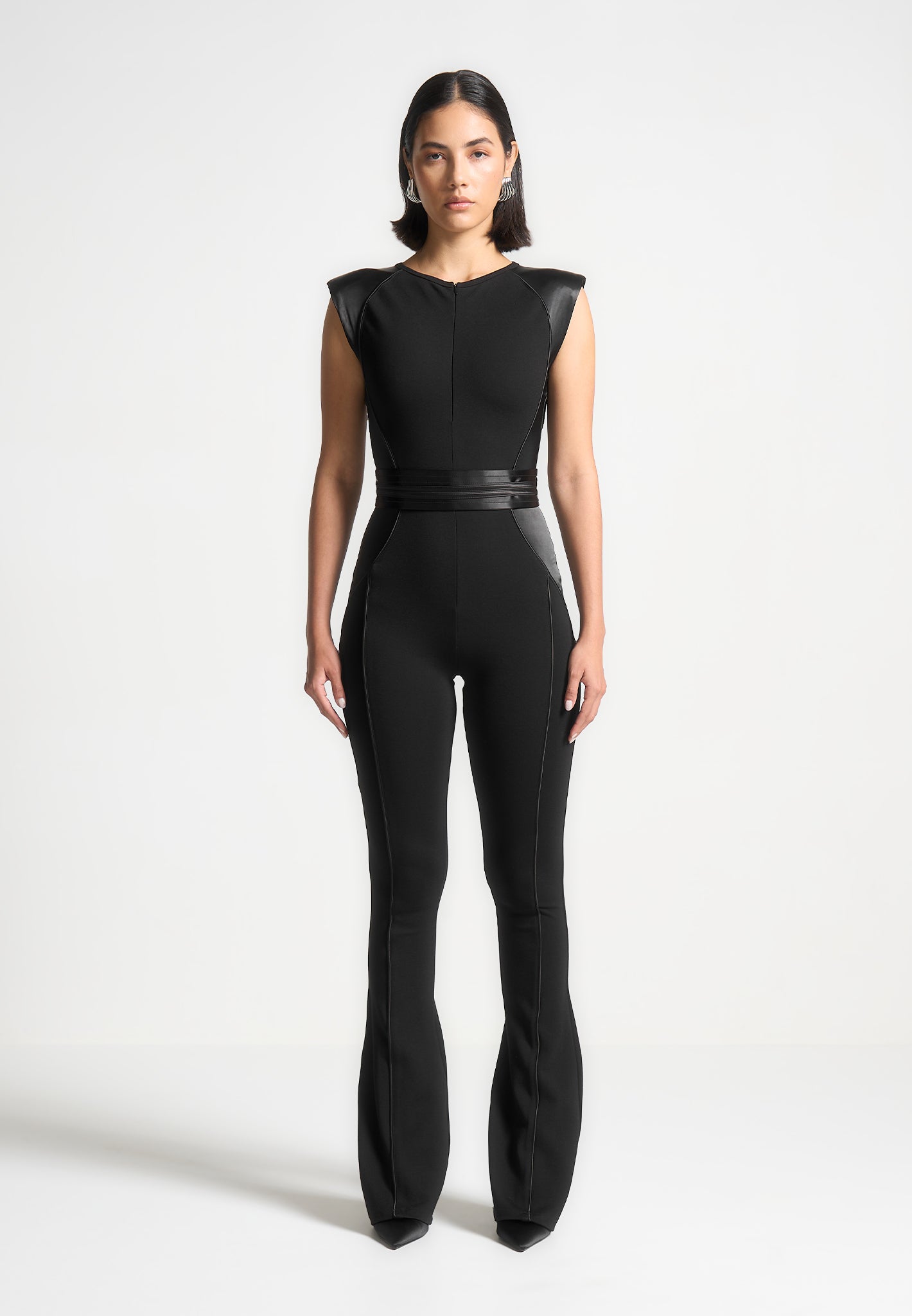 satin-contour-flared-jumpsuit-black