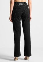 scattered-rhinestone-mini-flare-jeans-washed-black