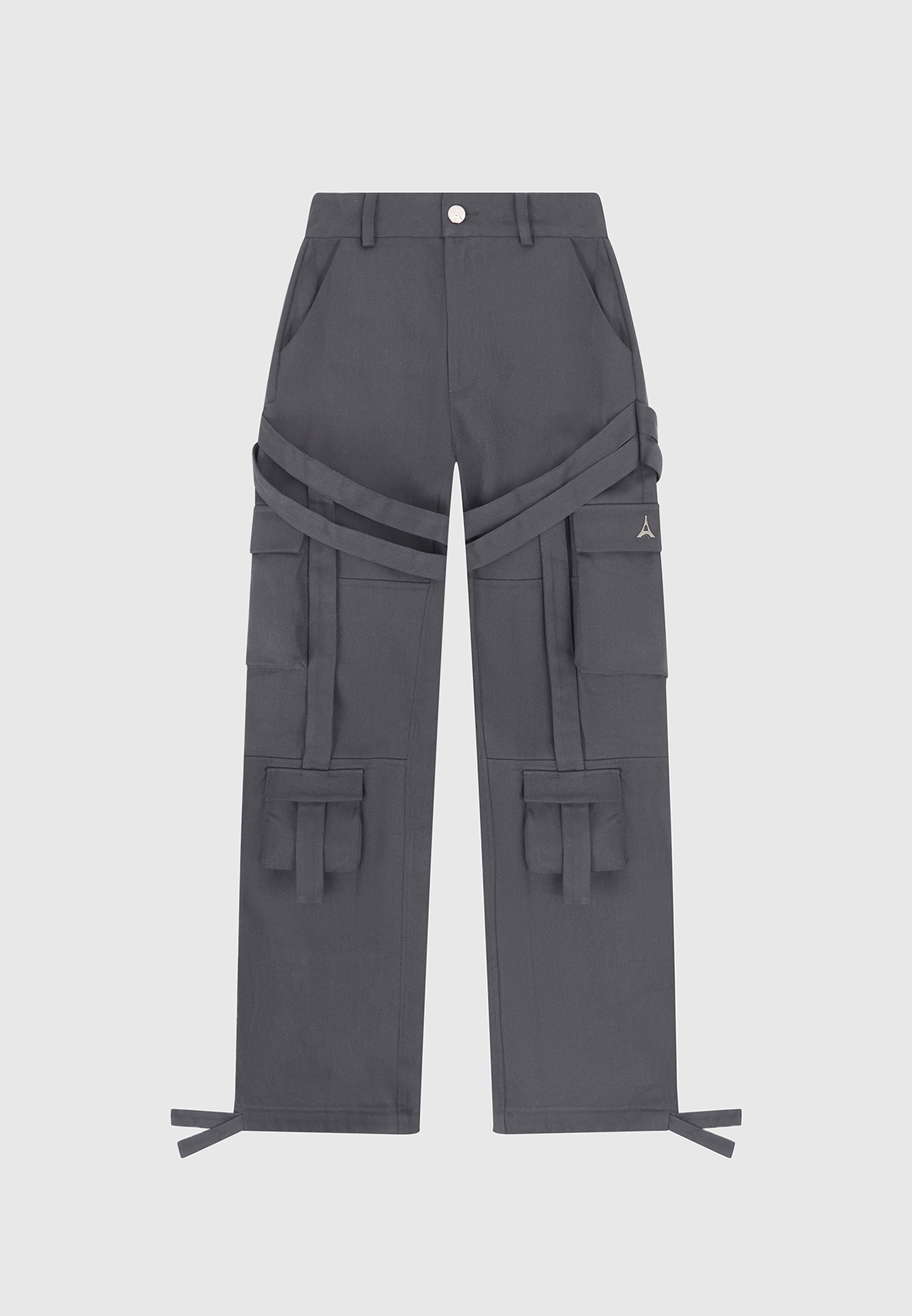New Men Gothic White Black Straps Trousers Pant Punk Cyber Cotton Pant Fast  Ship | eBay