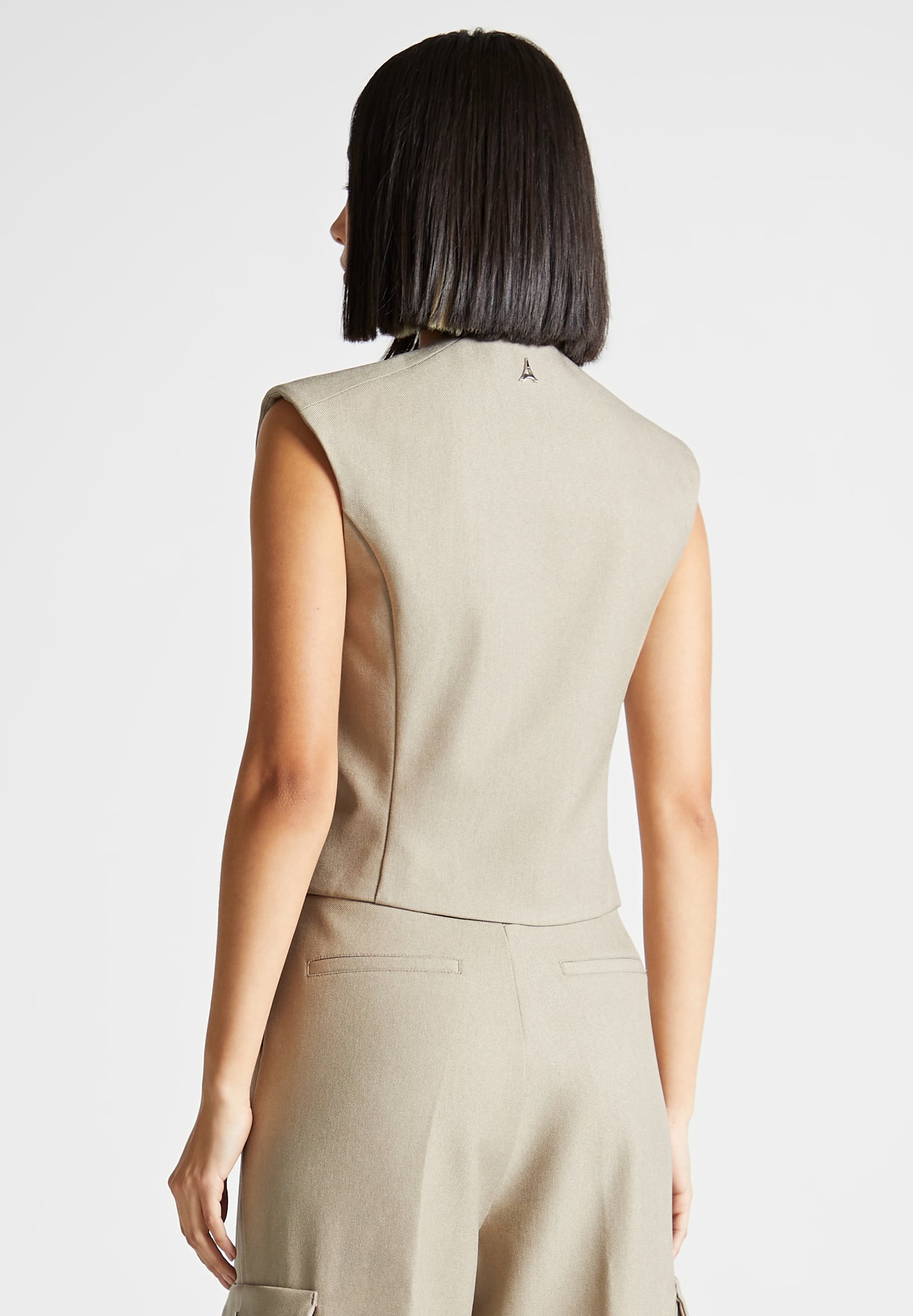 Women's Tailored Wrap Suit Vest - Beige - US 6 - Laurence - Manire de Voir Women's Tailored Wrap Suit Vest - Beige - US 6 - Laurence - Manire de Voir