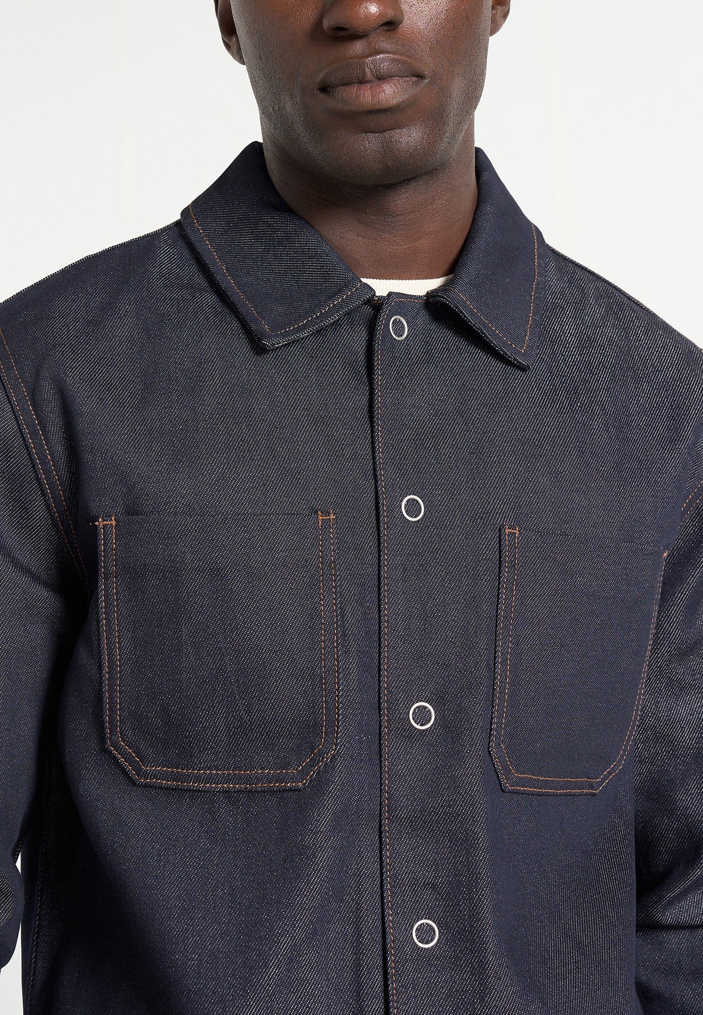 Asher - Unisex Denim Shirt - Indigo