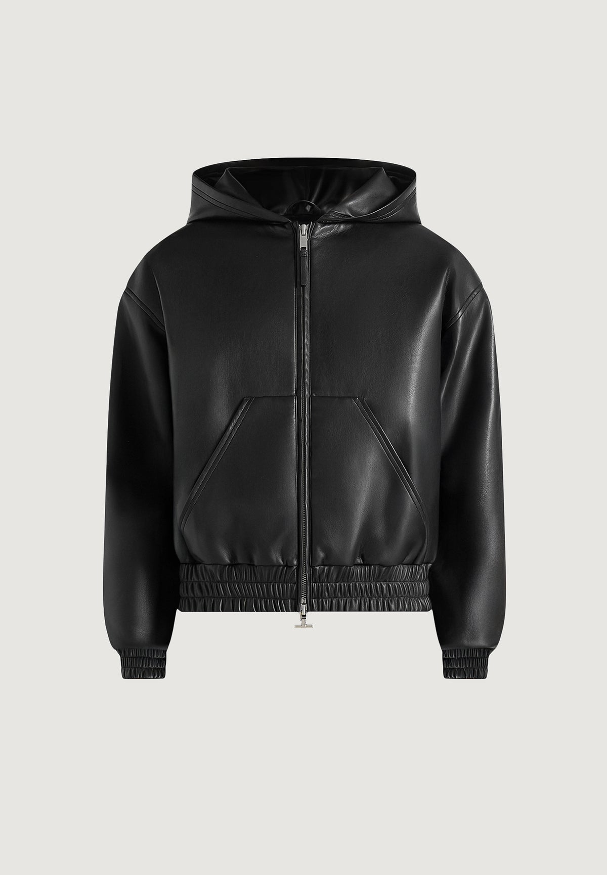 unisex-leather-cropped-hoodie-black1