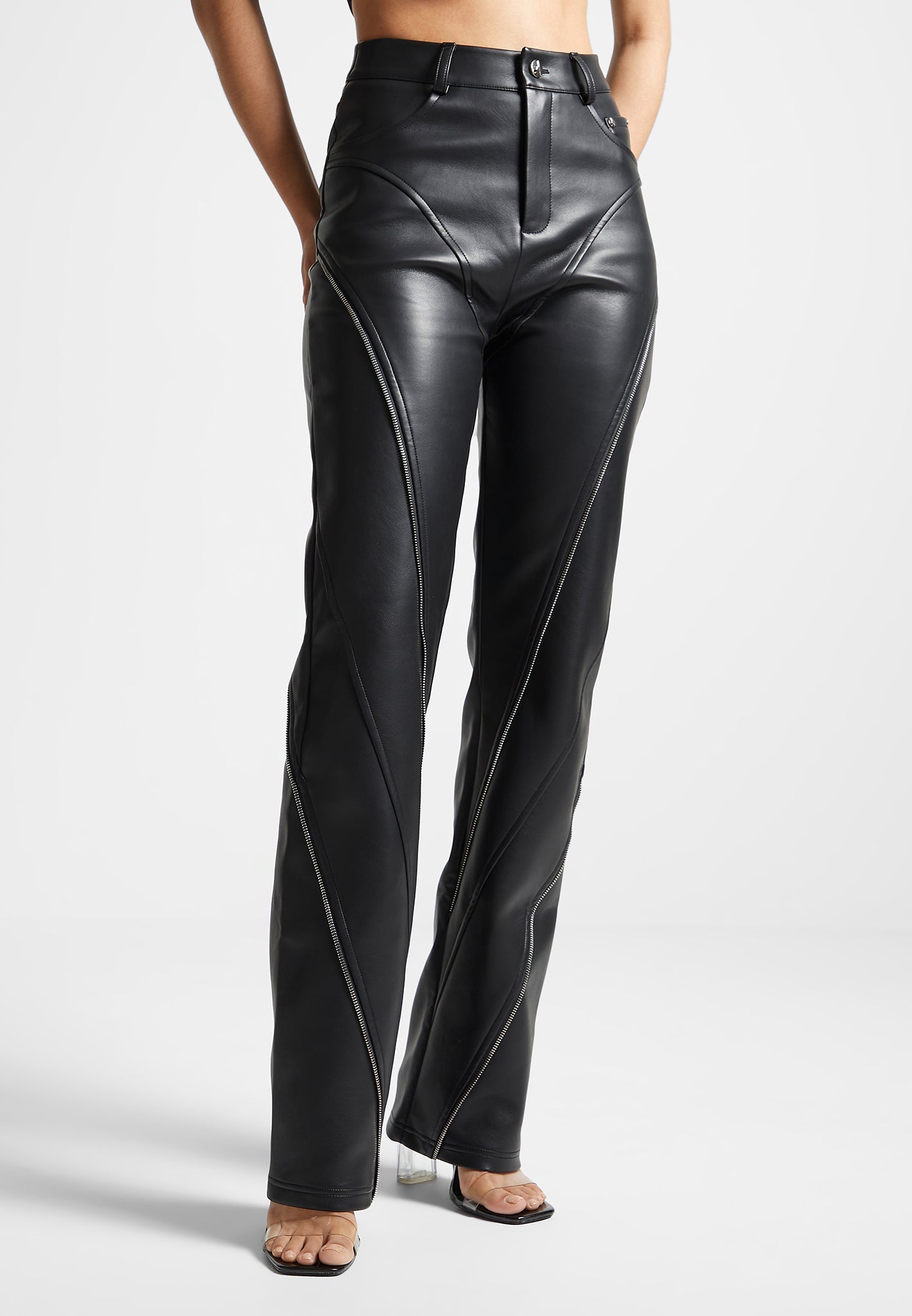 Aenar Pants women Pants-faux Leather-black Pants-avantgarde-street High  Fashion-women Street Wear-unique Women Clothing-designer Pants 
