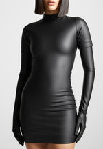 vegan-leather-bodycon-dress-with-gloves-black