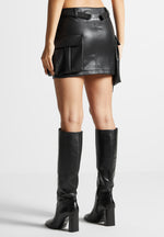 vegan-leather-cargo-mini-skirt-black