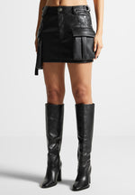 vegan-leather-cargo-mini-skirt-black