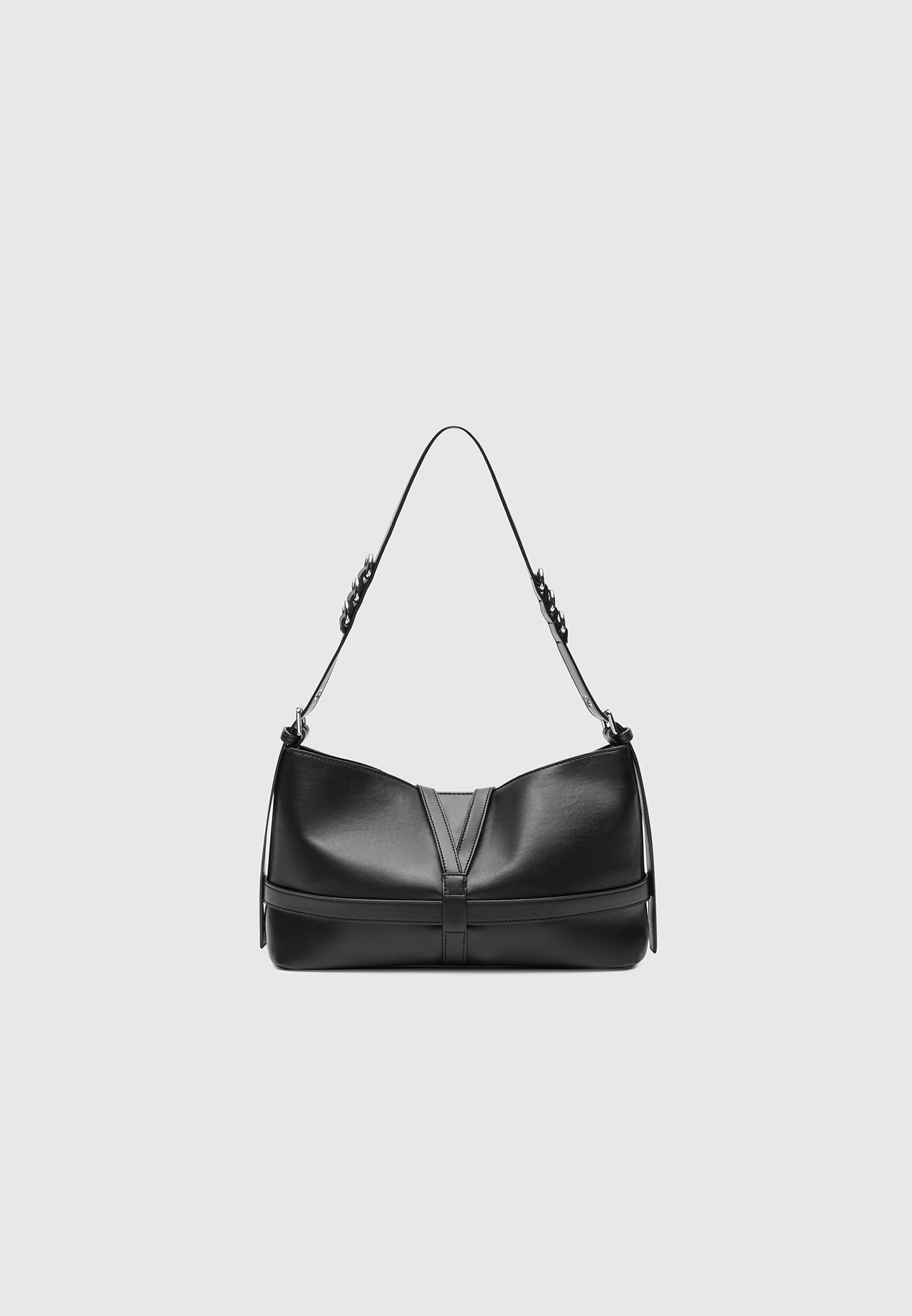 vegan-leather-multi-strap-shoulder-bag-black