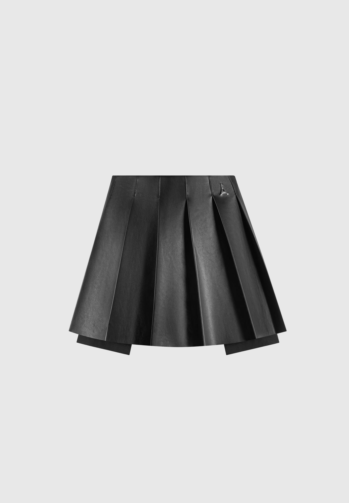 juliette-leather-pleated-skort-black