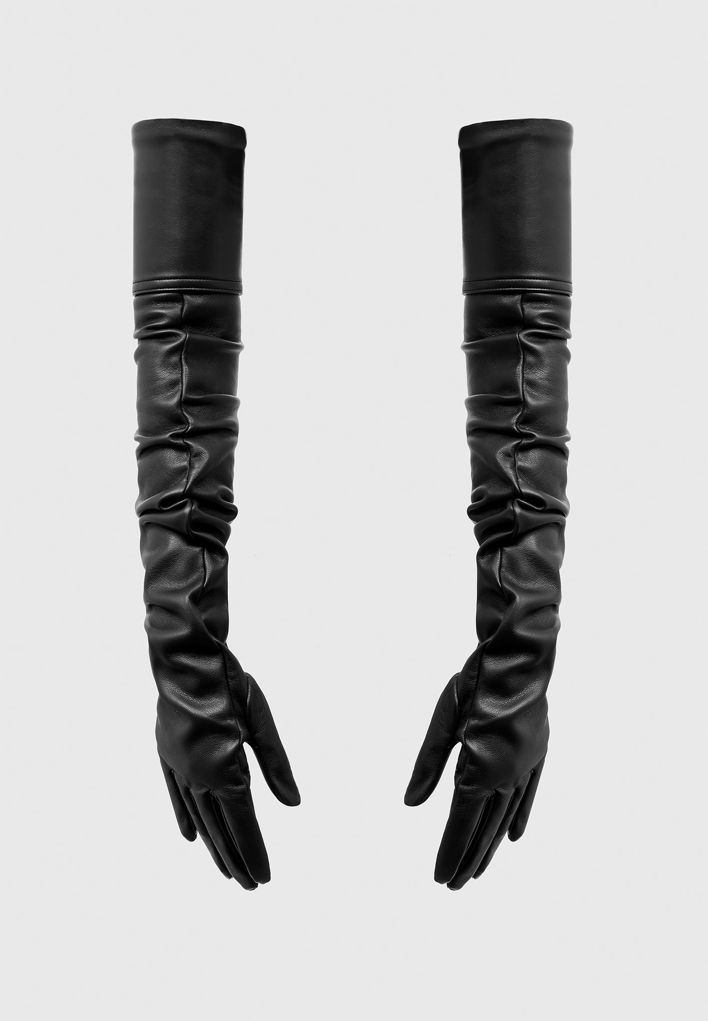 long-leather-ruched-gloves-black