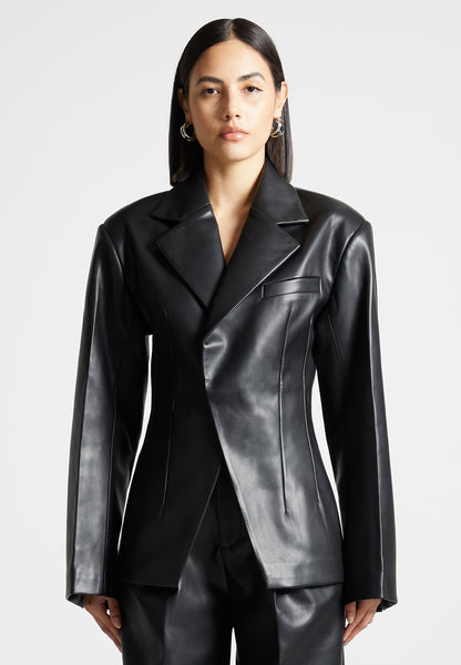 ★DUNST★UNISEX 2 BUTTON VEGAN LEATHER BLAZER★2color Designer fashion, Seoul-fully created | W Concept