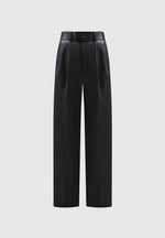 vegan-leather-pleated-trousers-with-eiffel-belt-black