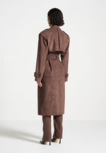 vegan-suede-trench-coat-brown