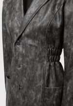 vintage-double-breasted-vegan-leather-blazer-dress-grey