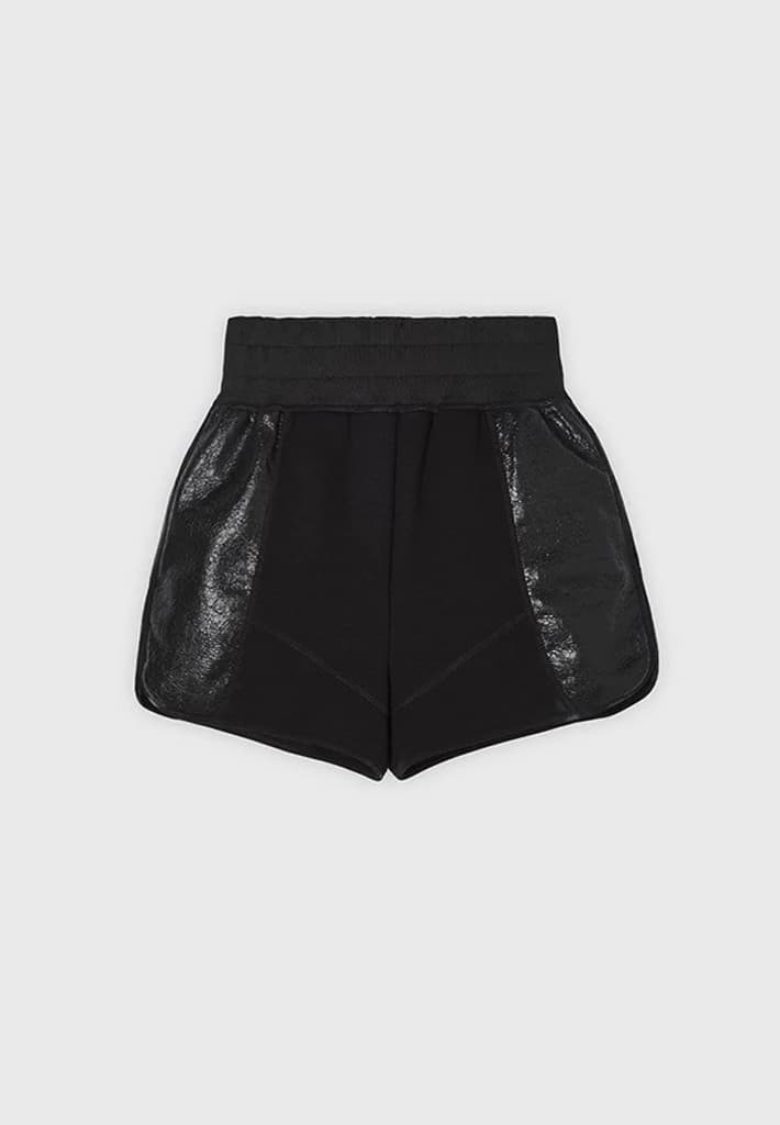 Vegan leather clearance biker shorts